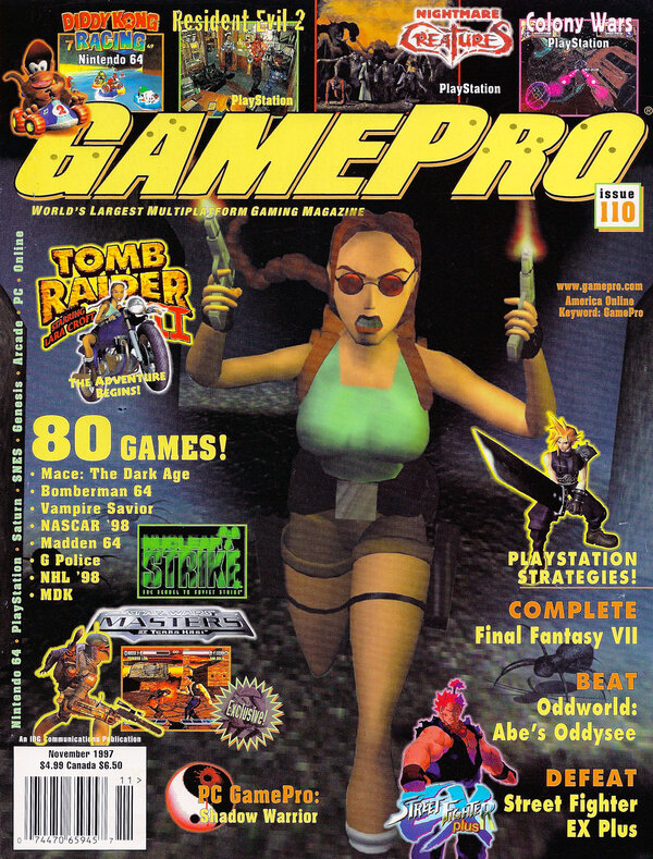 GamePro 110 (Nov 1997) Tomb Raider II cover
